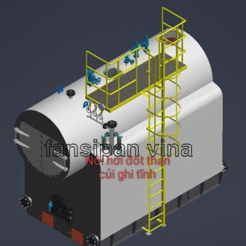 Nồi hơi đốt than củi ghi tĩnh